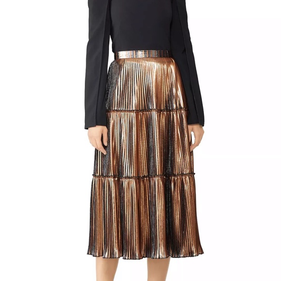 NICOLE MILLER ARTELIER Gold Silver Skirt - Picture 1 of 3